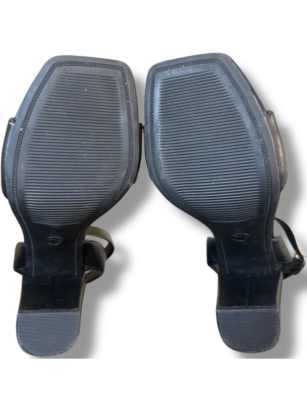 Women's A New Day Black Tan Block Heel Sandals Size 7.5 - Picture 2 of 5